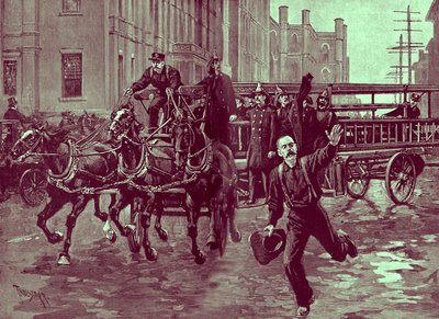 Een haak- en ladderbedrijf in de jaren 1890 door Thure de Thulstrup